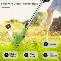 20Pcs String Trimmer Head Electric Weed Trimmer Blade Replacement Steel Wire Line Trimmer Spool Wire Weed Trimmer Head Weed Wacker Attachment for Cordless Grass Trimmers