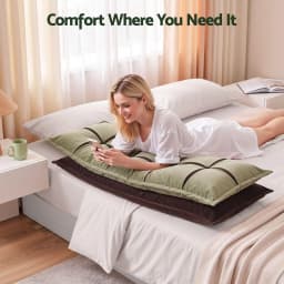 Double Layer Storage Wedge Reading Pillow Adjustable Filling Chenille Bed Rest Cushion for daybed Dorm and RV Double Size