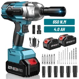 SEESII WH6 Lite 3-in-1 Impact Wrench & Electric Drill & Screwdriver 650N.m Cordless 1/2" Brushless Impact Gun Kit with 4.0ah Battery LED Light for Car Home