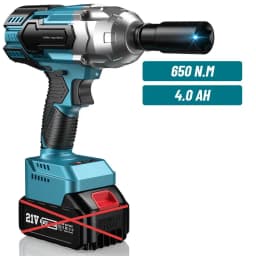 SEESII WH6 Lite 3-in-1 Impact Wrench & Electric Drill & Screwdriver 650N.m Cordless 1/2" Brushless Impact Gun Kit with 4.0ah Battery LED Light for Car Home