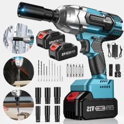 SEESII WH6 Lite 3-in-1 Impact Wrench & Electric Drill & Screwdriver 650N.m Cordless 1/2" Brushless Impact Gun Kit with 4.0ah Battery LED Light for Car Home