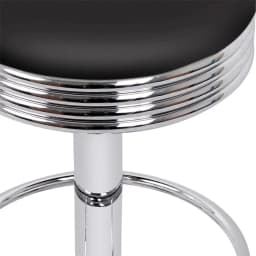 4 Pack Leather Padded Adjustable Gas Lift Silver Bar Stools for Kitchen Home Pub Counter Seating