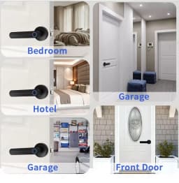 TTlock Smart Door Lock, 5-in-1 Fingerprint Recognition Lock, Anti-Peep Password IC Card APP Remote Unlock, 12 Months Standby Smart Home Security Lock for Home Airbnb Hotel