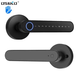 TTlock Smart Door Lock, 5-in-1 Fingerprint Recognition Lock, Anti-Peep Password IC Card APP Remote Unlock, 12 Months Standby Smart Home Security Lock for Home Airbnb Hotel
