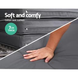 Outdoor Wicker Sun Lounge Day Bed Patio Grey Adjustable Lounger Furniture Set