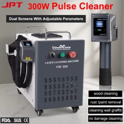 500W Pulsed Cleaner Dual Screens For Remove Rust Oil Paint Metal Wood Wall Graffiti Car 300W JPT Pulse Laser Cleaning Machine
