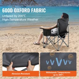 SucceBuy Outdoor Camping Chair 350lbs High Load Ultralight Folding Chair, Portable Beach Hiking Picnic Travel Seat Fishing Tool