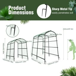 U-Shaped Metal Tall Garden Plant Trellis Grow Support Frame for Climbing Plants Vegetables