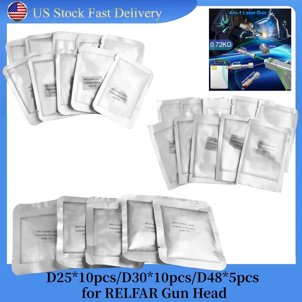 RELFAR Continuous Cleaning Protective Lens D30 Pulse Cleaning Protective Lens D48 Welding Protective Lens D25 for Laser Welder