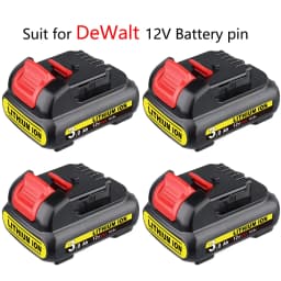 DCB120 3.0Ah 1/2/4Pack 12V Lithium Ion Battery Replace for DeWalt DCB123 DCB127 DCB101 DCB119 DCD700 Higher Capacity Battery pin