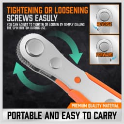HORUSDY 23Pc Mini Offset Ratchet Screwdriver Hex Torx Bit Quick Change Reversible Wrench