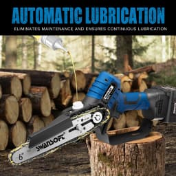 600W Electric Chainsaw 15cm Guide Bar - Cordless Battery Powered for Wood Cutting Stock EU/AU/BR/CL 2×4.0Ah Batteries Included