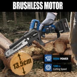 600W Electric Chainsaw 15cm Guide Bar - Cordless Battery Powered for Wood Cutting Stock EU/AU/BR/CL 2×4.0Ah Batteries Included
