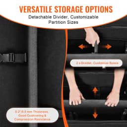 SucceBuy Telescope Case 40.7" Shock-Absorbent Telescope Large Storage Bag with Fixed Buckles Multi-Pocket & Detachable Divider