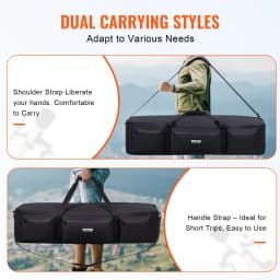 SucceBuy Telescope Case 40.7" Shock-Absorbent Telescope Large Storage Bag with Fixed Buckles Multi-Pocket & Detachable Divider
