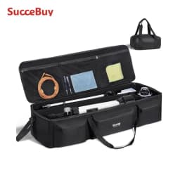 SucceBuy Telescope Case 40.7" Shock-Absorbent Telescope Large Storage Bag with Fixed Buckles Multi-Pocket & Detachable Divider