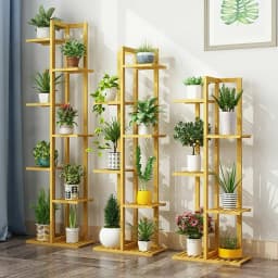 6/7 Pot Bamboo Flower Shelf Rack Plant Stand Pots Display Corner Shelving Home