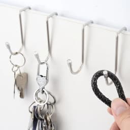 2PC 304 Stainless Steel Hook Free Punching Double S-Shape Hook Kitchen Bathroom Cabinet Door Back Type Coat Towel Storage Hanger