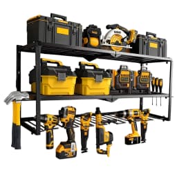 Tool Organizer Shelf-Pegboard Hook System For Cordless Drill Racks Garage Tool Storage & Workspace Efficiency Tool Wall Panels.