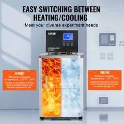 SucceBuy Laboratory Chiller Circulator 6 L Chiller Lab Low Temperature Cooling Liquid -4°F-212°F Circulator Pump Chiller Display