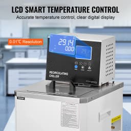 SucceBuy Laboratory Chiller Circulator 6 L Chiller Lab Low Temperature Cooling Liquid -4°F-212°F Circulator Pump Chiller Display