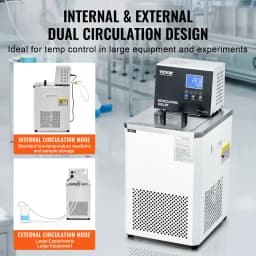SucceBuy Laboratory Chiller Circulator 6 L Chiller Lab Low Temperature Cooling Liquid -4°F-212°F Circulator Pump Chiller Display