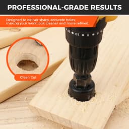HORUSDY 8-Pieces Hole Saw Kit 25-54mm Drill Bits Hex Key Plywood PVC Board Soft Wood Au