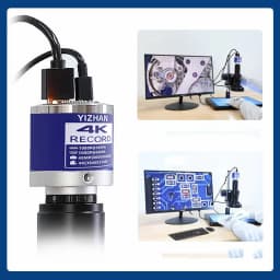 Yizhan 2K/4K HD Digital Microscope For Soldering HDMI USB VGA Camera 215X 180X 150X 130X Zoom Lens IMX415 IMX327 IMX678 Sensor