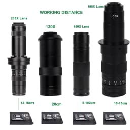Yizhan 2K/4K HD Digital Microscope For Soldering HDMI USB VGA Camera 215X 180X 150X 130X Zoom Lens IMX415 IMX327 IMX678 Sensor