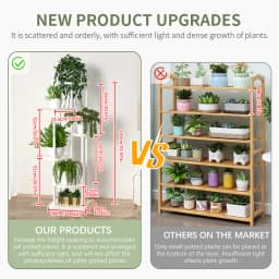 Plant Stand Stand For Flowers 4/5/6 Tier Wooden Flower Shelf Indoor&Outdoor Display Stand Multiple Rack Organizer Shelves