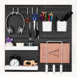 SucceBuy 4 PCS 11" x 11" Plastic Home Pegboard Wall Panels Decor Organizer Holder Mounting Display DIY Tool Storage for Garage
