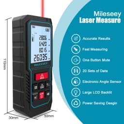 Mileseey S2 Laser Measure Rangefinder Handhold Mini Distance Range Finder Angle Meter Fast Result Screen For Home Construction
