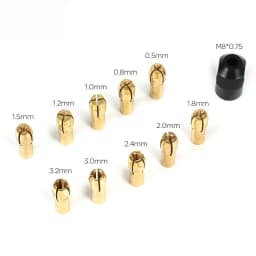 11PCS/lot Mini Drill Brass Collet Chuck for Dremel Rotary Tool 0.5-3.2mm Brass and Nut for Dremel Accessories Set