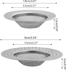 Mesh Sink Filter Anti-Clogging Shower Hair Catcher Drain Cover Floor Drain Strainers For Bathroom Bathtub Kitchen Sink Strainer