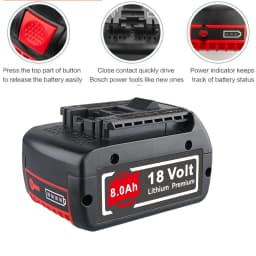 1/2/4Pcs 8.0Ah BAT609 Replace for Bosch 18V Li-on Battery Pin BAT610G BAT612 BAT618 Suit for Bosch 18V Cordless Power Tools