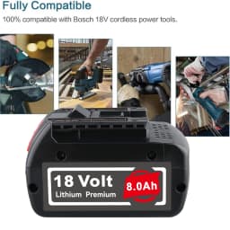 1/2/4Pcs 8.0Ah BAT609 Replace for Bosch 18V Li-on Battery Pin BAT610G BAT612 BAT618 Suit for Bosch 18V Cordless Power Tools