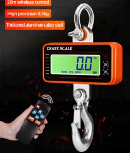1500kg/3000lb Digital Crane Scale Industrial Heavy Duty Hanging Scale LED Display