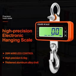 1500kg/3000lb Digital Crane Scale Industrial Heavy Duty Hanging Scale LED Display