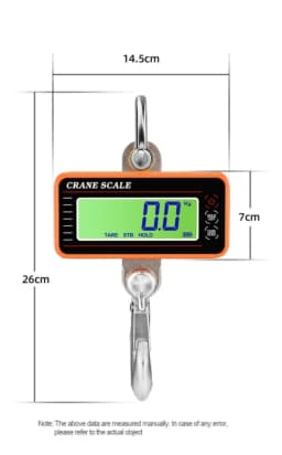 1500kg/3000lb Digital Crane Scale Industrial Heavy Duty Hanging Scale LED Display