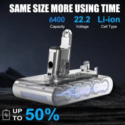 1/2/4Pcs 6.4Ah Li-on DC31B Replace for Dyson 22.2V Battery Pin TypeB DC34 DC35 DC44 DC45 Compatible with Handheld Vacuum Cleaner