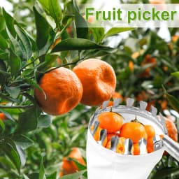 Telescoping Fruit Picker with Long Handle 4m Pole Fruit Picking Tool Storage Bag