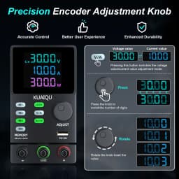 KUAIQU 300V 1A 300W Lab DC Power Supply RS232 USB Software Power Source 12V 30V 10A 200V Adjustable Voltage Regulator For Test