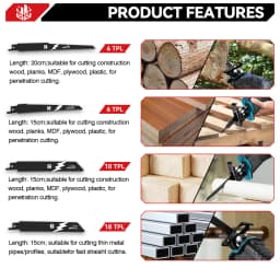ONEVAN 10000SPM Electric Reciprocating Saw Cordless Chainsaw Metal Pipe Cutter Multifunctional Tool For Makita 18V Battery Pin