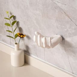 Resin Wall Mounted Soap Holder Rack Adhesive Hand Shape Storage Holder