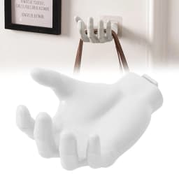 Resin Wall Mounted Soap Holder Rack Adhesive Hand Shape Storage Holder