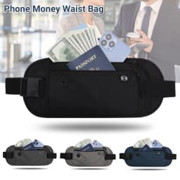 Waterproof RFID Blocking Mini Fanny Pack Phone Money Waist Bag Travel Running