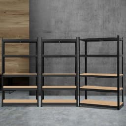 Heavy Duty 3x1.8M Garage Shelving Warehouse Rack Steel Pallet Storage Shelf Black