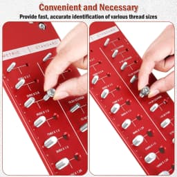 Aluminum Nut and Bolt Thread Checker 28 Thread Gauge Inch and Metric Identifier