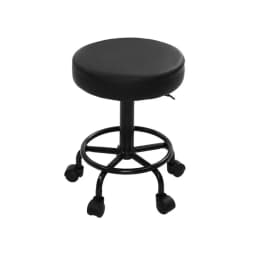 Salon Round Swivel Stool Adjustable Height Upholstered Rolling Chair for Spa Beauty Salon Tattoo Massage Stool Seat with Backrest and Wheels