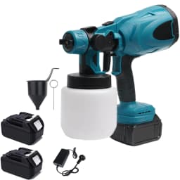 Cordless High Pressure Spray Gun Airless Paint Sprayer 1000ml with 2 Battery